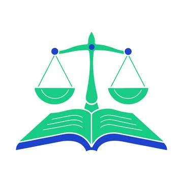 Balances and open book illustration icon Vector Stock Illustration