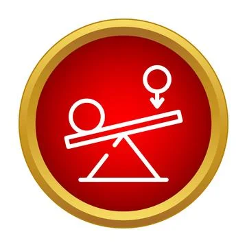 Balances displaying weight, force, and leverage concept Stock Illustration