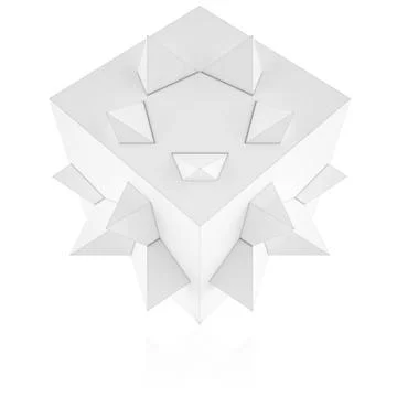 Balancing 3d cube with cusps for design. Balancing 3d cube with cusps for ... Stock Photos