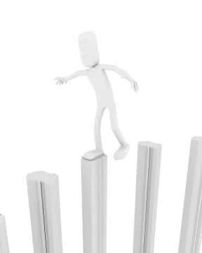 Balancing acrobat - conceptual image Illustrazione stock