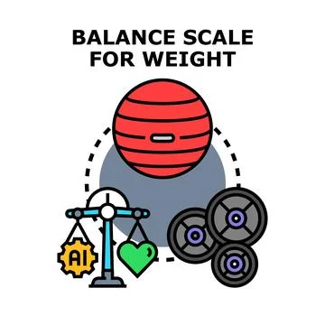 Balancing artificial intelligence and human health with fitness 스톡 일러스트