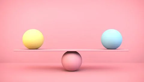 Balancing balls Stock Illustration