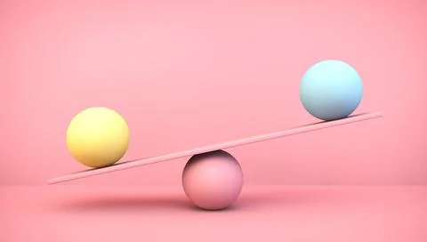 Balancing balls Stock Illustration
