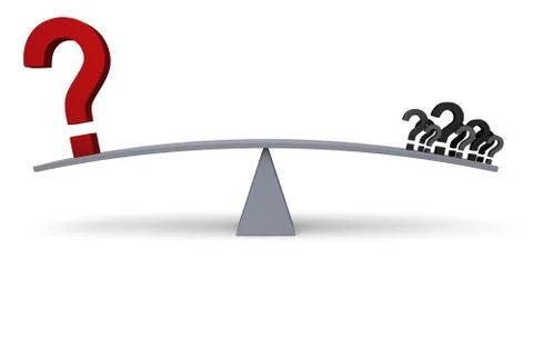 Balancing Big Problems and Small Ones Illustration. Stock Illustration