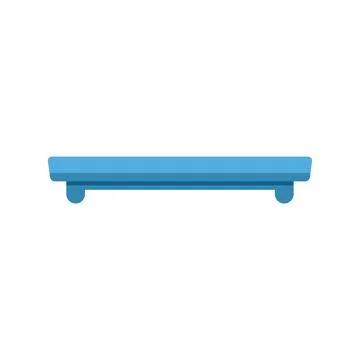 Balancing blue board supporting equilibrium and precision in flat design Stock Illustration