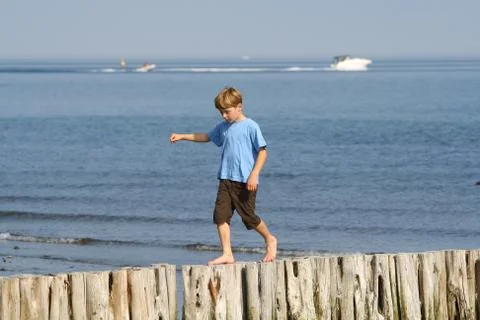 Balancing Boy Stock Photos
