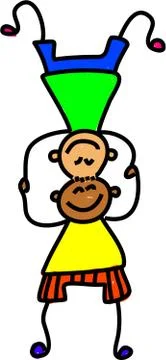 Balancing Boys Stock-Illustration