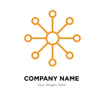 Balancing data company logo design template Stock Illustration