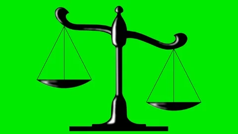 Balancing with empty scale. Stock Footage 105005879