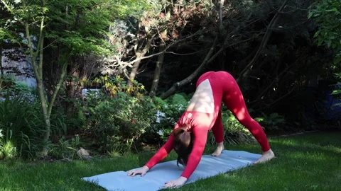 Balancing with a high leg raise Stock-Footage 336781042