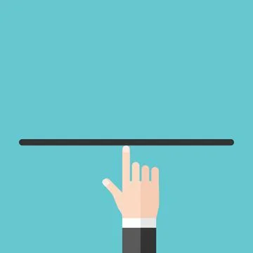 Balancing on index finger Illustrazione stock