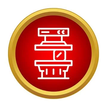 Balancing machine icon representing wheel alignment service Stock Illustration