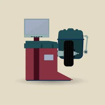 Balancing Machine Tool Stock Illustration