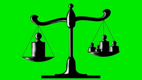 Balancing with a pair of scale. Video stock 105006621