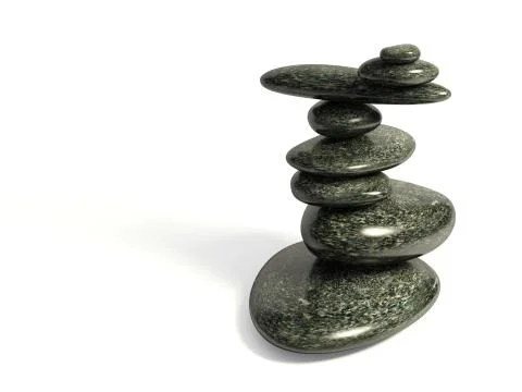 Balancing pebbles Stock Illustration