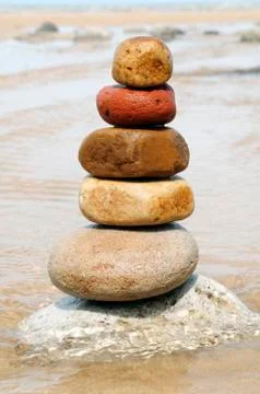 Balancing Pebbles Stock Photos