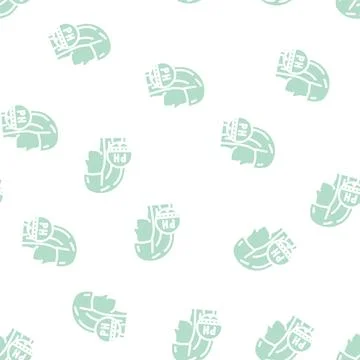 Balancing ph of scalp glyph vector seamless pattern Stock Illustration