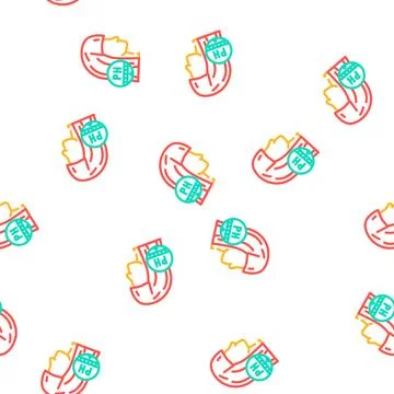 Balancing ph of scalp vector seamless pattern Illustrazione stock