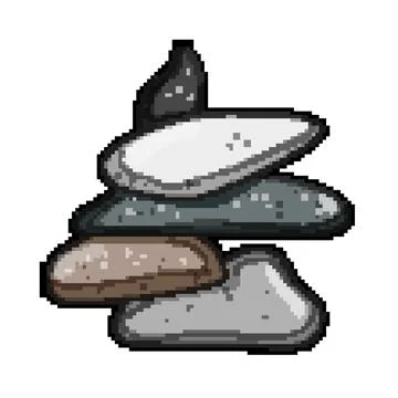 Balancing river stones creating a balanced cairn illustration イラスト素材