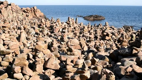 Balancing rocks Stock Footage 90885755