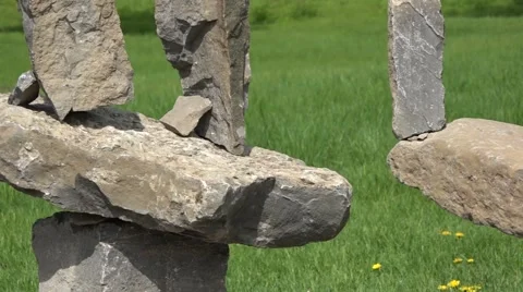 Balancing rocks - tracking shot Stock Footage 50171906