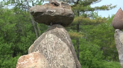 Balancing rocks - tracking shot Stock Footage 50171950