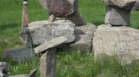 Balancing rocks - tracking shot Stock Footage 50171982