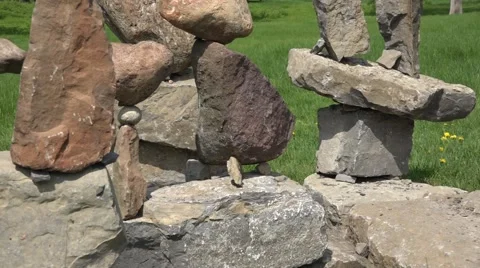 Balancing rocks - tracking shot Stock Footage 50173790