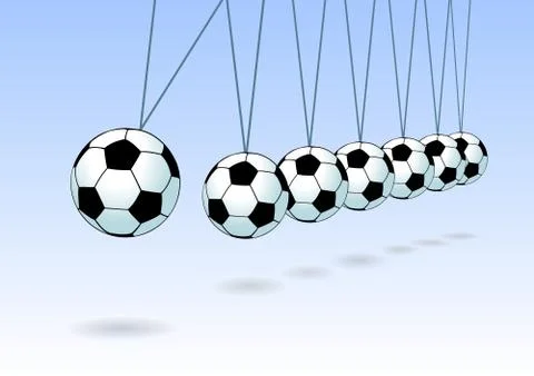 Balancing soccer ball, vector 库存插图