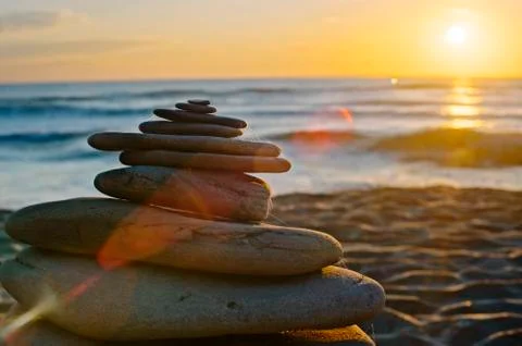 Balancing sunrise Stock Photos