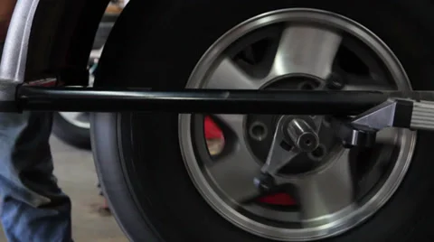 Balancing a Tire Stock Footage 28809166