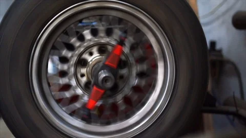 Balancing wheels in a service. Stock Footage 99931050