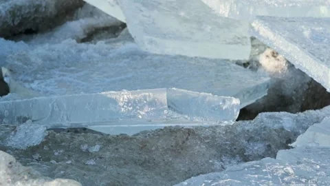 Balaton lake in winter Video stock 326321554