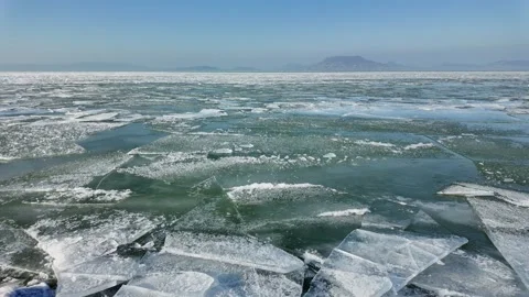 Balaton lake in winter Video stock 326321580