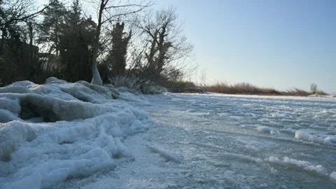Balaton lake in winter Video stock 326321636