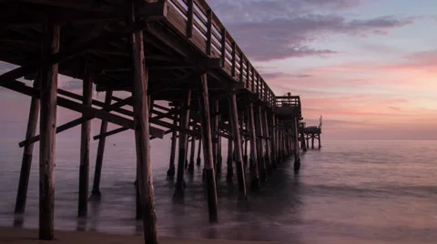 Balboa Pier Sunset Time Lapse Stock Footage 39392392