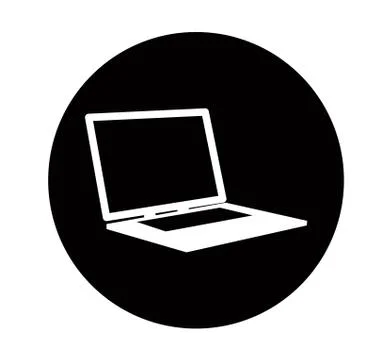 Balck and white amazing computer icon Stock Illustration
