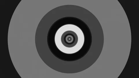 Balck and White Target Loop Stock Footage 79813930