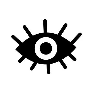 Balck eye on a white background. Vector illustration Illustrazione stock