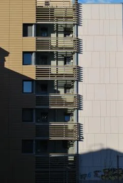 Balcones edificio Balconies building Fotos de archivo