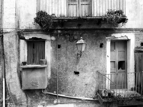 Balconies and windows Foto stock