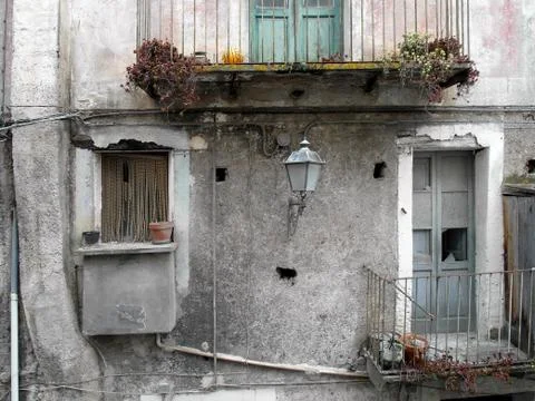 Balconies and windows Foto stock