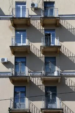 Balconies anmd windows Stock Photos