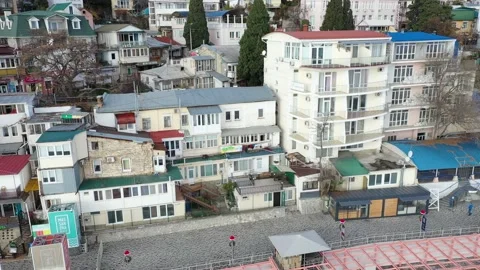 Balconies of an apartment building Stock Footage 152895430