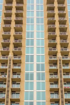 Balconies array on an apartment building Fotos de archivo