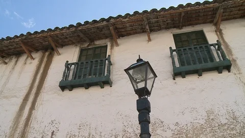 The balconies of a building Stock Footage 110378165