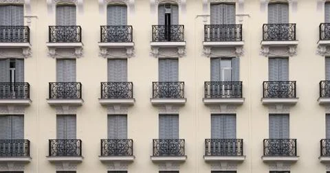 Balconies building Stock Photos