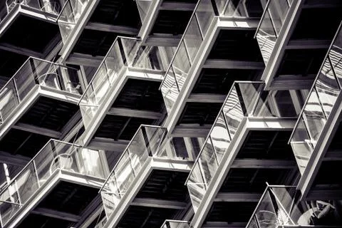 Balconies pattern Stock Photos