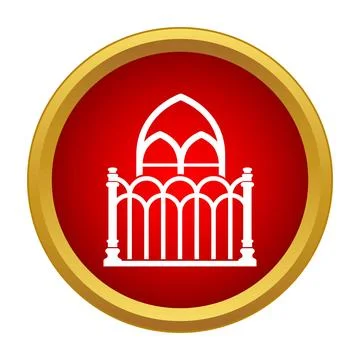 Balcony and window architectural element icon design Stock Illustration