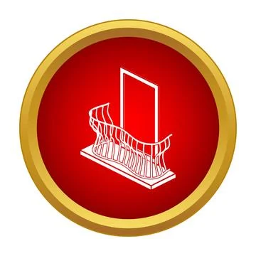 Balcony architecture element in an icon style Stock Illustration